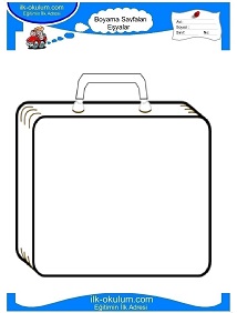 Çocuklar İçin Bavul-Valiz Boyama Sayfaları 